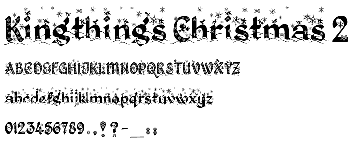 Kingthings Christmas 2 font