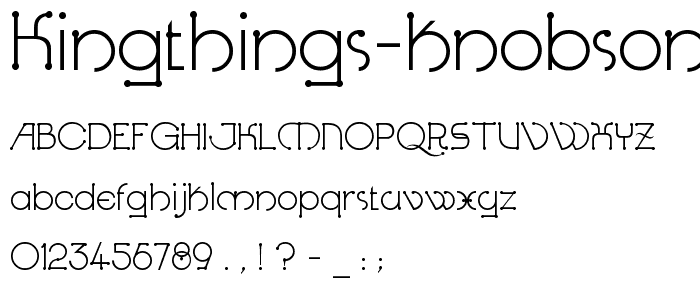 Kingthings Knobson font