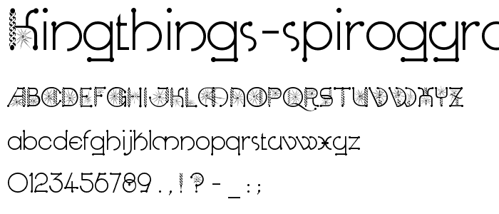 Kingthings Spirogyra font