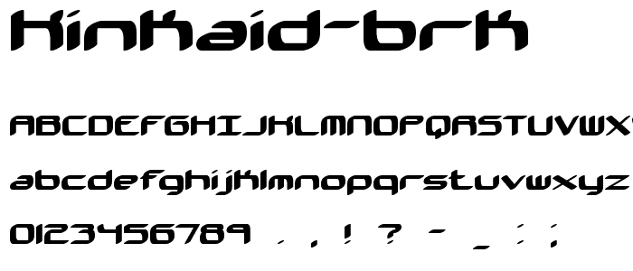 Kinkaid BRK font