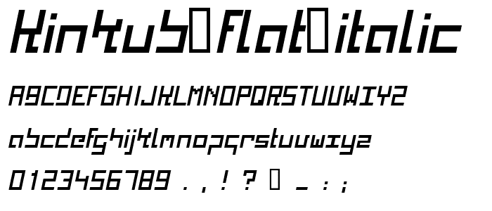 Kinkub flat Italic font