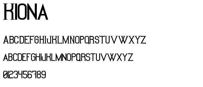 Kiona font