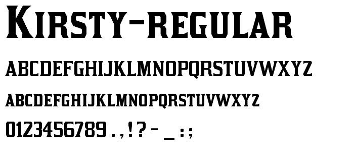 Kirsty Regular font