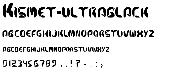 Kismet UltraBlack font