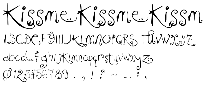 KissMeKissMeKissMe font