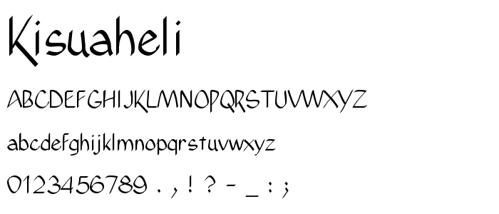 Kisuaheli font