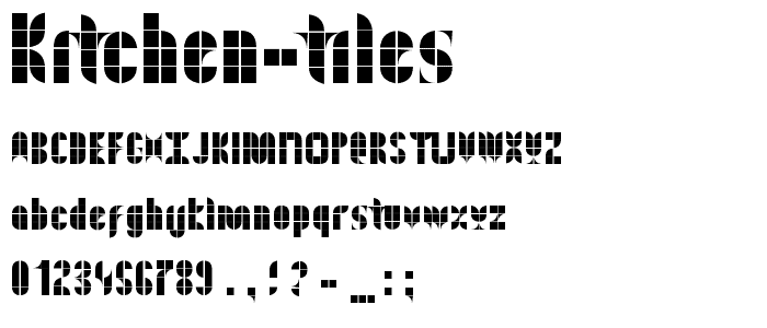 Kitchen Tiles font