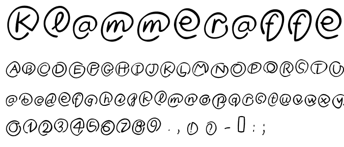 Klammeraffen-Italic font