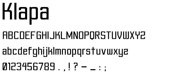 Klapa font