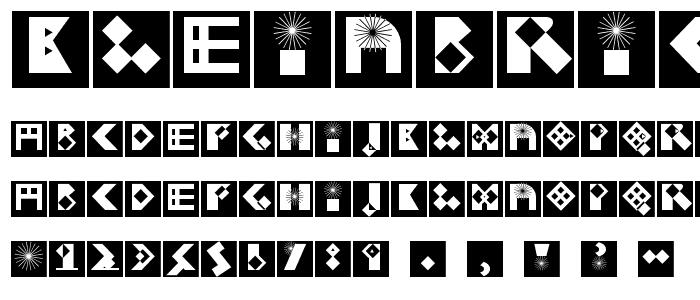KleinBricksNegative font
