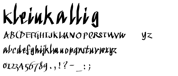 KleinKallig font