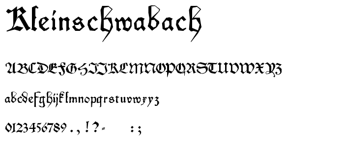 KleinSchwabach font