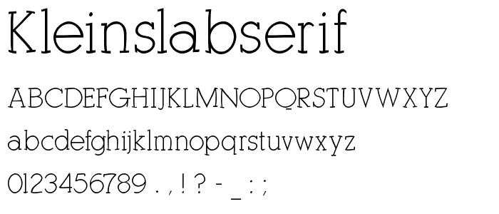 KleinSlabSerif font