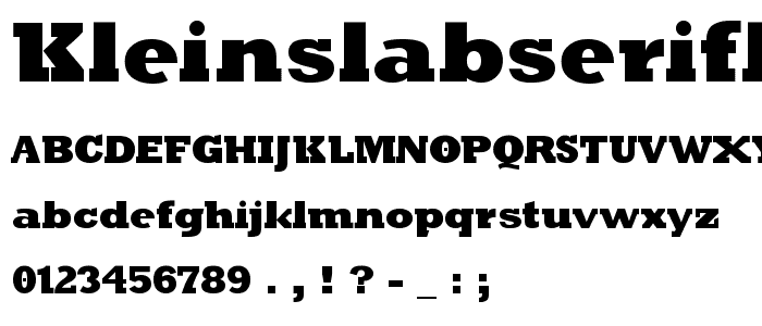 KleinSlabserifBlaxX font