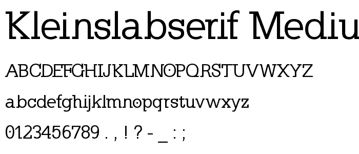 KleinSlabserif-Medium font