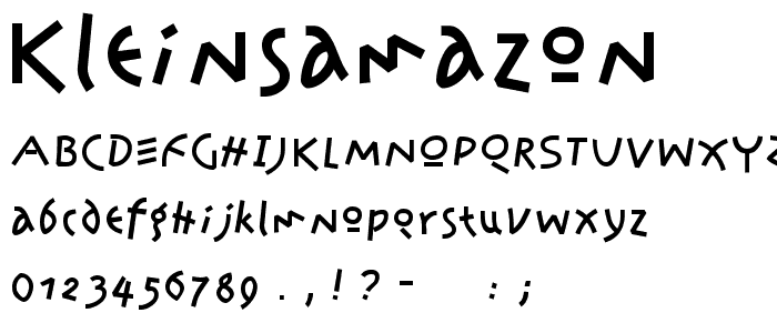 KleinsAmazon font