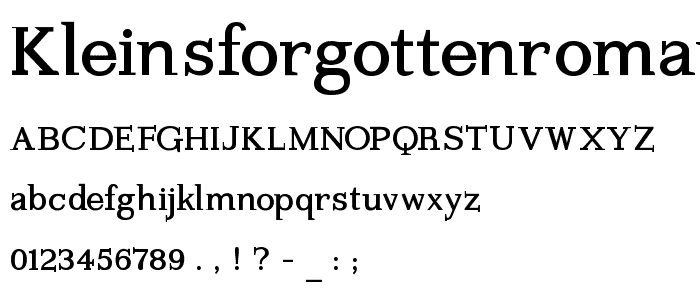KleinsForgottenRoman font
