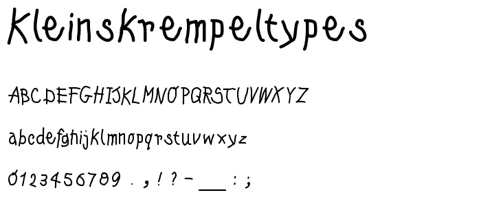 KleinsKrempelTypes font