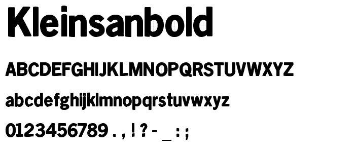 KleinsanBold font