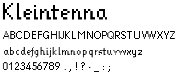 Kleintenna font