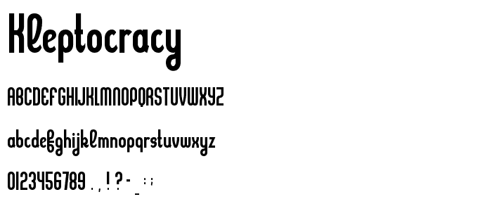 Kleptocracy font