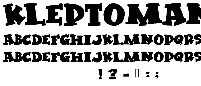 Kleptomaniac font