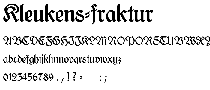 Kleukens Fraktur font