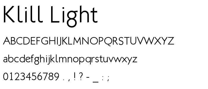 Klill-Light font