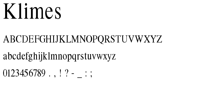 Klimes font