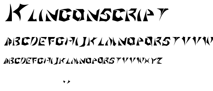 KlingonScript font