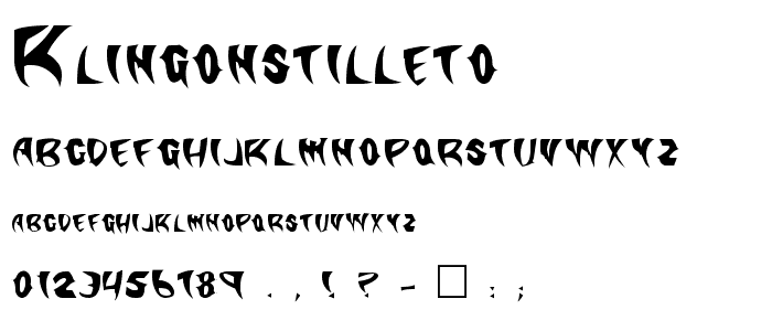 KlingonStilleto font