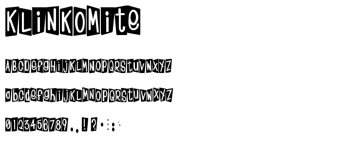 KlinkOMite font