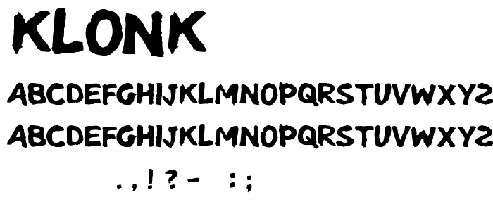 Klonk font