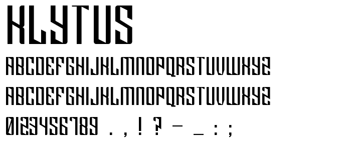 Klytus font