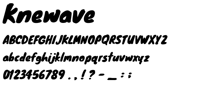 Knewave font