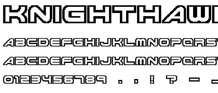 Knighthawks font