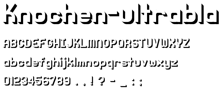 Knochen UltraBlack font