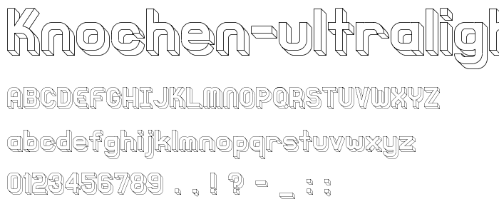 Knochen UltraLight font