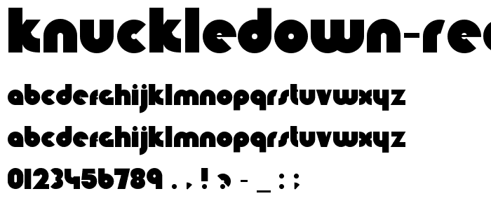 KnuckleDown-Regular font