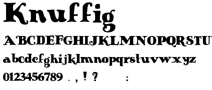 Knuffig font