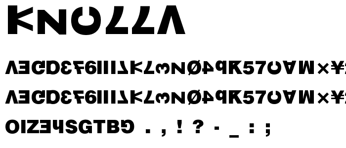 Knulla font