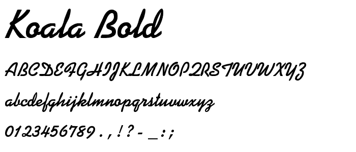Koala-Bold font