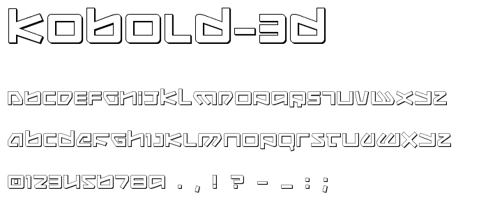 Kobold 3D font