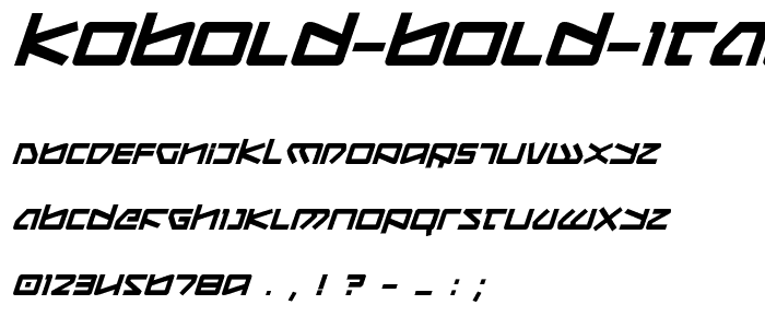 Kobold Bold Italic font