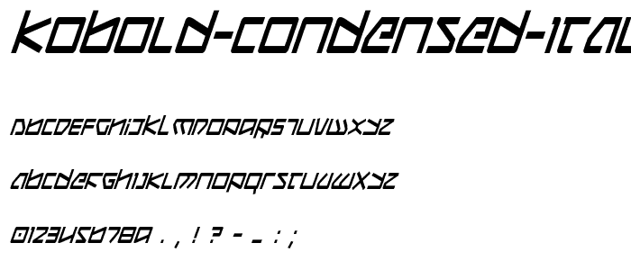 Kobold Condensed Italic police