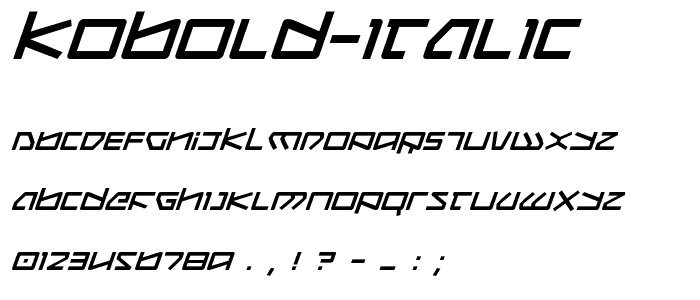 Kobold Italic font