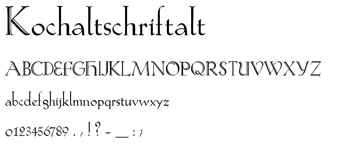 KochAltschriftAlt font