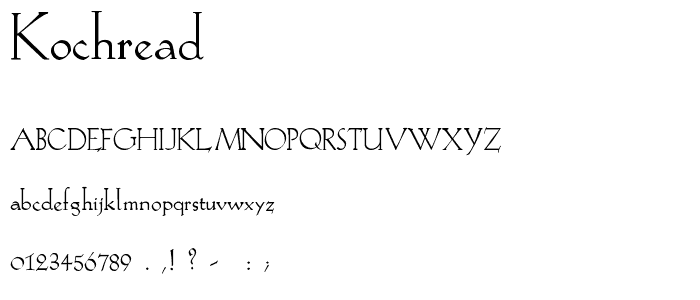 KochRead font