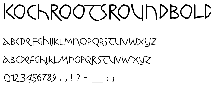 KochRootsRoundBold font