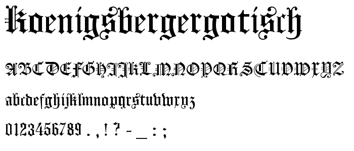 KoenigsbergerGotisch font